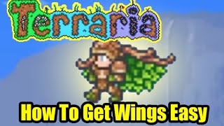 Terraria How To Get Wings Easy  Easiest Fastest Wings [upl. by Airat373]