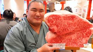 The Worlds Strongest and Heaviest Sumo Wrestlers EAT Japanese BBQ [upl. by Cuhp]