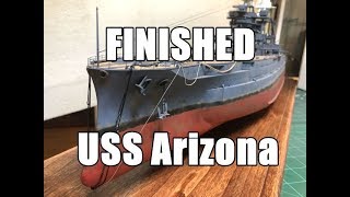 USS Arizona by Trumpeter 1200 scale build Video 20 [upl. by Nette214]