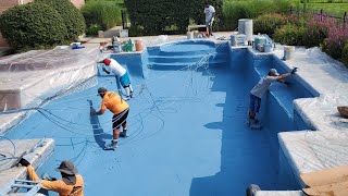 Pool plaster by Schilli Plastering Co St Louis MO PebbleTec [upl. by Suhpesoj]