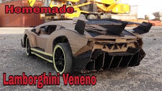 How to make Lamborghini veneno RC using card board [upl. by Eenaj]