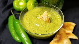 How to make TOMATILLO AVOCADO SALSA ❤ [upl. by Esihcoc]