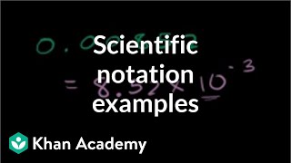 Scientific notation examples  PreAlgebra  Khan Academy [upl. by Umeh196]