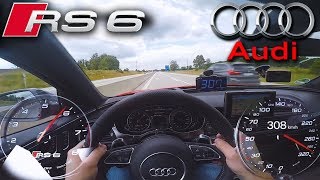 Crazy RS6 Performance on German Autobahn ✔ [upl. by Otanutrof]