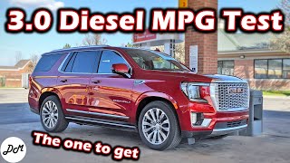 2021 GMC Yukon Denali Duramax Diesel – MPG Test  Realworld Highway Range [upl. by Airet897]