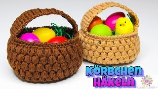 Einfaches Osterkörbchen Häkeln  Ostern  Korb  Utensilio [upl. by Norri]