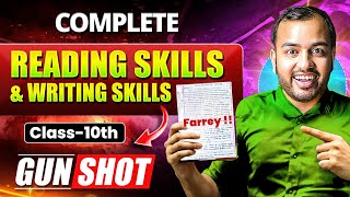 Complete Reading and Writing Skills  GUNSHOT  Farrey  Class 10 English  Alakh Pandey [upl. by Cassandra155]