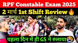 RPF Constable 2 march 1st shift Review  Rpf Exam Analysis toay  Student saviour [upl. by Ruyam848]