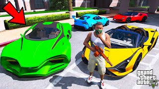 Franklin Stealing Billionaires Secret Sports Cars In GTA 5  SHINCHAN and CHOP [upl. by Hannahs747]