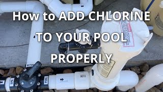 How to ADD CHLORINE to your Pool PROPERLY [upl. by Ellenahs]