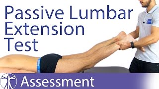 Passive Lumbar Extension Test PLET  Lumbar Instability [upl. by Eaned712]