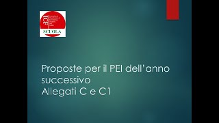 Come compilare gli allegati C e C1 dei nuovi PEI [upl. by Topliffe]