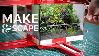 How to make a glass door terrarium enclosure and scape it too [upl. by Moe]