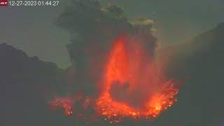 Dec 27 2023 Large strombolian explosion at Semeru Volcano [upl. by Rubel993]