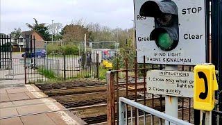 Rare Crossing at Wareham Level Crossing Dorset [upl. by Mccarty691]