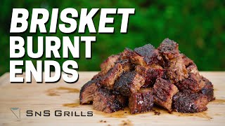 Brisket Burnt Ends Recipe  Smoked Beef Brisket Burnt Ends on Kettle Grill [upl. by Mozelle]