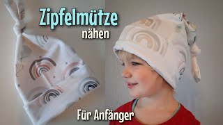 Zipfelmütze  Nähen für Anfänger  OHNE Schnittmuster  Nähtinchen [upl. by Ladonna]