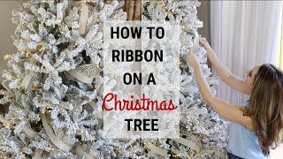 How To Put Ribbon On A Christmas Tree [upl. by Jc206]