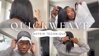 QUICKWEAVE BOB WITH LEAVE OUT DIY  BEGINNER FRIENDLY SUPER EASY  BEAUTY ON A BUDGET [upl. by Ai]