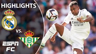 Real Madrid vs Real Betis  LaLiga Highlights  ESPN FC [upl. by Nomad]