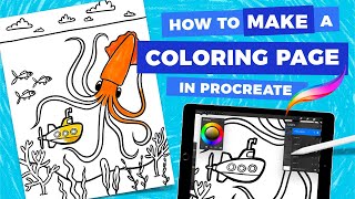 How to Make a Coloring Page in Procreate [upl. by Ardnasella15]