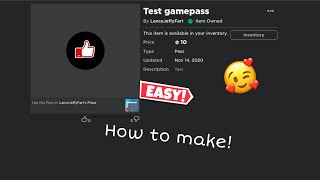 How to make a Gamepass in Roblox with MOBILE amp TABLET  EASY VERSION  RBLX Tutorial 2023 [upl. by Daigle]