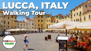 Lucca Italy Walking Tour  4K  With Captions [upl. by Barris]