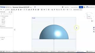 OnShape Tutorial Half Sphere [upl. by Nodyroc]