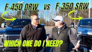 F450 DRW VS F350 SRW  FIFTH WHEEL TOWING  WHICH ONE DO YOU NEED [upl. by Husch]