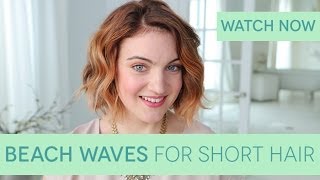 How To Beach Waves for Short Hair [upl. by Anileba246]