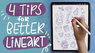 TIPS HOW TO IMPROVE LINE ART DRAWING IN PROCREATE FOR BEGINNERS [upl. by Ribaudo]