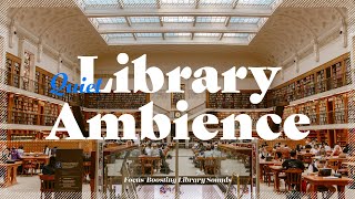 Quiet Library Ambience Background Noise for Study  White Noise 도서관 백색소음 [upl. by Xel]