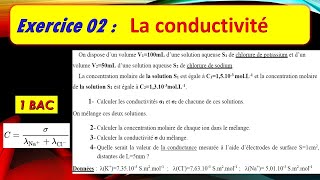 Conductivité  exercice 02 1BAC [upl. by Nagirrek179]