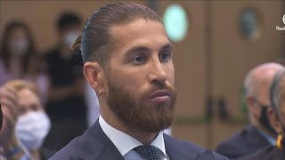 Football Emotional Ramos says goodbye to Real Madrid  AFP [upl. by Ahsekel]