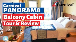 Carnival Panorama Balcony Cabin Tour amp Review [upl. by Ihcego]