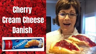 Cheese Cream Danish  Cherry Danish  Pillsbury Crescent Rolls [upl. by Wylie]