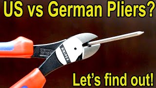 US vs German Pliers WIRE CUTTERS Knipex vs Snap On Irwin Milwaukee DeWalt Craftsman Wiha [upl. by Hedve175]