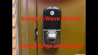 Install ZWave Module Yale Assure Lock SL amp Smartthings Setup [upl. by Aima]