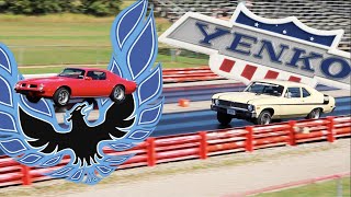 1970 Nova Yenko drag racing 1974 Firebird Formula PURE STOCK DRAG RACE  no commentary [upl. by Cohette]