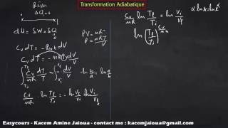 10  Transformation isothermique et Transformation adiabatique  Thermodynamique SMPC [upl. by Entruoc]