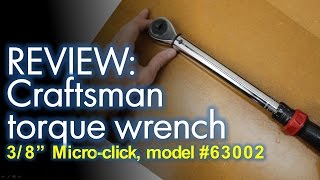 Product Review Craftsman Micro Clicker Torque Wrench 38quot [upl. by Tasha]