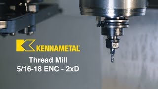 Thread Mill Inconel 625  Kennametal  CNC Machining [upl. by Merta380]