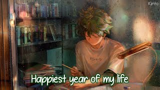 Nightcore  Happiest Year Jaymes Young  Lyrics [upl. by Conner658]