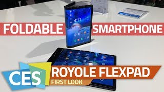 Royole FlexPai Foldable Smartphone First Look  a Smartphone and Tablet on the Same Device [upl. by Genesia349]