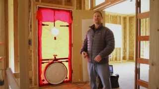 Blower Door Directed Air Sealing in a Zero Energy Home ZEH [upl. by Hasile]