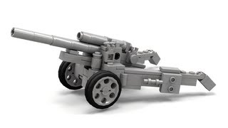 Lego WWII FH150mm Artillery Instructions [upl. by Aivataj]