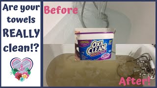 Towel Stripping Experience with Oxiclean  Deep Clean Laundry Tutorial [upl. by Caldeira]