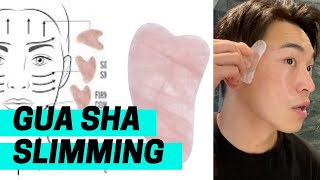 gua sha facial massage for slimming face at home [upl. by Rebmyt590]