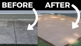 How to Stain Concrete simple DIY method [upl. by Nam]