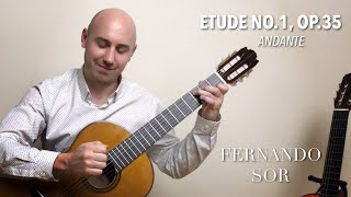 Sor  Op35 No1 Andante  Classical Guitar Etude  Played by Jonathan Richter [upl. by Josh556]